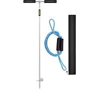 VEVOR Ancla de Tornillo de 90 cm de Largo Anclaje de Tierra de Arena de Playa de Acero Inoxidable 316 con Mango extraíble Cuerda elástica y Bolsa de Transporte para Moto acuática, PWC, Kayak, Barco