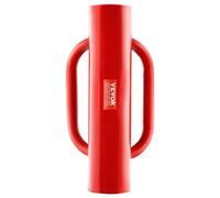 VEVOR Apisonador Manual para Postes de Cerca con Asas, Diámetro 68,58 mm, Acero al Carbono, Resistente, para Cercas Agrícolas, Canales en U, Postes Señalización y Madera, Rojo, 490 x 232 x 90 mm