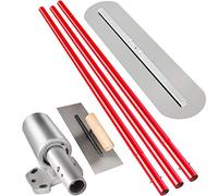 VEVOR Aplanadora de Bordes Redondeados 900 x 200 mm, Bull Float 900 x 200 mm, con Anclaje Ajustable, Llana para Suelos, Paleta Albañil