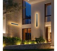 VEVOR Aplique de Pared para Exterior, 60 x 8 x 5 cm, Aplique de Pared Moderno para Exterior de Tira Larga, Luz Blanca Cálida de 3000 K, IP65 Resistente al Agua, Antioxidante, para Patio, Casa, Porche