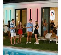 VEVOR Apliques de Pared de Exterior, 2 Piezas, Tira Larga de 100 x 8 x 5 cm, Apliques de Pared RGB Modernos, Ajustable 2700 K-6000 K, IP65 Resistente al Agua, Antioxidante, para Patio, Casa, Porche