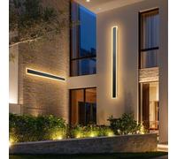 VEVOR Apliques de pared de Villa, 2 Piezas, Tira Larga de 120 x 8 x 5 cm, Apliques de Pared Modernos, Blanco Cálido de 3000 K, IP65 Resistente al Agua, Antioxidante, para Patio, Casa, Porche, Garaje