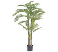 VEVOR Árbol Artificial 1981 mm Planta Artificial PE Palma de Caña Dorada Árbol Verde Falso con maceta 203x175 mm Decoración de Plantas Falsas para Hogar Oficina Centros Comerciales Interior Exterior
