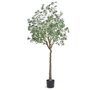 VEVOR Árbol Artificial Árbol de Eucalipto 800 x 1810 mm Planta Artificial de PE para Decoración Maceta de Árbol Verde 170 x 145 mm para Hogar, Oficina, Hotel, Centro Comercial, Interior y Exterior