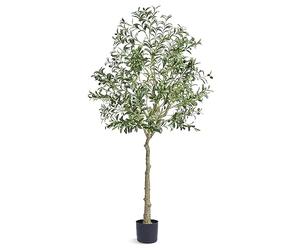 VEVOR Árbol Artificial de Olivo 810 x 1790 mm Planta Artificial de PE para Decoración Maceta de Árbol Verde 170 x 145 mm Planta Falsa para Hogar, Oficina, Hotel, Centro Comercial, Interior y Exterior