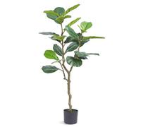 VEVOR Árbol Artificial Higo de Hoja de Violín 540x1210 mm Planta Artificial para Decoración Maceta de Árbol Verde Falso 150x125 mm para Hogar, Oficina, Hotel, Centro Comercial, Interior y Exterior