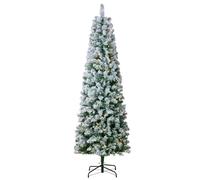 VEVOR Árbol de Navidad Artificial 1,98 m Árbol de Decoración Navideña Completo con 250 Luces LED Color Blanco Cálido 814 Puntas de Ramas Base de Metal para Decoración de Hogar, Fiesta, Oficina