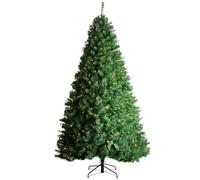 VEVOR Árbol de Navidad Artificial 2,28 m Árbol de Decoración Navideña Completo con 550 Luces LED Color Blanco Cálido 1346 Puntas de Ramas Base de Metal para Decoración de Hogar, Fiesta, Oficina
