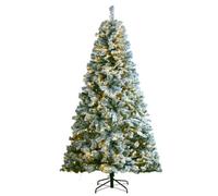 VEVOR Árbol de Navidad Artificial 2,3 m con 550 Luces LED Blancos y 1346 Puntas