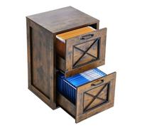 VEVOR Archivador Vertical, Archivador Vertical 450 x 400 x 687 mm de 2 Cajones con Barra de Suspensión Ajustable de 2 Niveles para Archivos de Tamaño A4/Carta/Legal para Oficina, Marrón Miel
