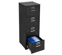 VEVOR Archivador Vertical de Metal, Archivador Vertical 450 x 620 x 1340 mm de 4 Cajones con Cerradura, Barra de Suspensión Desmontable para Archivos de Tamaño A4/Carta/Legal para Oficina, Negro