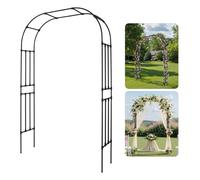 VEVOR Arco de Metal para Rosas 240 x 150 x 40 cm Arco para Rosas Trepadoras con Tubos de Acero Galvanizado Resistente para Exteriores Decorativo para Plantas Trepadoras para Jardín, Boda, Negro