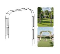 VEVOR Arco de Metal para Rosas 240 x 250 x 40 cm Arco para Rosas Trepadoras con Tubos de Acero Galvanizado Resistente para Exteriores Decorativo para Plantas Trepadoras para Jardín, Boda, Negro