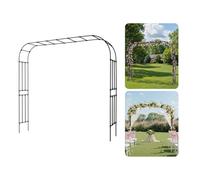 VEVOR Arco de Metal para Rosas 240 x 320 x 40 cm Arco para Rosas Trepadoras con Tubos de Acero Galvanizado Resistente para Exteriores Decorativo para Plantas Trepadoras para Jardín, Boda, Negro