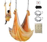 VEVOR Area Hamaca de yoga y swing 5.5 yardas Kit de arranque de yoga areo con tela de nylon de 100 gsm hardware de aparejo completo y gua de confi