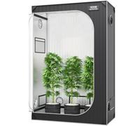 VEVOR Armario de Cultivo 122x61x183 cm Carpa de Cultivo Hidropónico Mylar 2000D Altamente Reflectante con Ventana de Observación, Bolsa de Herramientas, Bandeja de Piso para Cultivo de Plantas