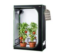 VEVOR Armario de Cultivo Interior 120x60x180 cm, Carpa de Cultivo con Ventana de Observación, Bandeja de Suelo y Cremallera, Mylar 600D de Alta Reflectancia, Tienda para Plantas, Flores, Verduras