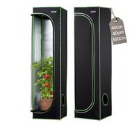 VEVOR Armario de Cultivo Interior 40x40x160 cm, Carpa de Cultivo con Ventana de Observación, Bandeja de Suelo y Cremallera, Mylar 600D de Alta Reflectancia, Tienda para Plantas, Flores, Verduras