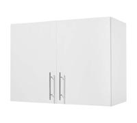 VEVOR Armario de Pared Colgante para Lavandería, Amplio y Adaptable, 2 Niveles con Estante Ajustable, 2 Puertas, Apto para Cocina, Baño, Lavandería, 40,6 x 81,3 x 61 cm, Armario Superior Blanco