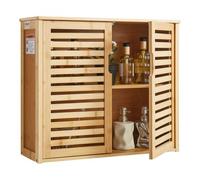 VEVOR Armario de Pared para Baño con 2 Puertas y Estantes de Altura Ajustable, Ideal para Colgar sobre el Inodoro, Cocina, Baño o Lavadero, Resistente a la Presión y al Agua, 590 x 208 x 510 mm