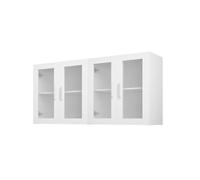 VEVOR Armario de Pared para Lavandería, Armario de 2 Niveles con 4 Puertas, Organizador con Estante Ajustable para Cocina, Garaje, Lavandería, Juego de 2, Cada uno de 30,5 x 61 x 61 cm, Blanco