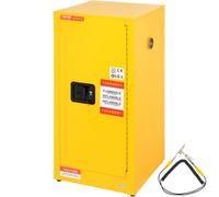 VEVOR Armario de Seguridad 85x37x37 cm Armario Ignífugo Amarillo 60,6 L Armario Ignífugo de Acero Laminado en Frío para Almacenar Quitar Alcohol Pegamento Gasolina Aceite Líquidos Inflamables