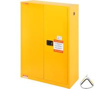 VEVOR Armario de Seguridad para Productos Inflamables 170,3 L 109x46x165,5 cm, Armario Ignífugo para Líquidos Inflamables de Acero Laminado en Frío, con 2 Estantes Regulables, para Uso Industrial