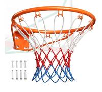 VEVOR Aro de baloncesto montado en la puerta de la pared, resistente Q235 de repuesto de borde flexible con red, aro de baloncesto colgante estándar de 18 pulgadas para interiores y exteriores para