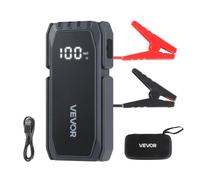 VEVOR Arrancador de Batería 1500A Pico 10000mAh, Arrancador de Baterías de Coche 12 V, Diésel 4L, Gasolina 6L, Linterna 3 Modos, Banco de Energía Portátil USB, 12 Protecciones para Camión Barco Moto