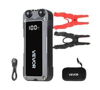 VEVOR Arrancador de Batería 4500A Pico 24000mAh, Arrancador de Baterías de Coche 12 V, Gasolina 10L, Diésel 8L, Banco de Energía Portátil USB, Linterna 3 Modos, 12 Protecciones para Moto Camión Barco