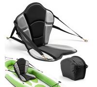 VEVOR Asiento Acolchado para Kayaks Grosor 31 mm, Asiento de Canoa con Respaldo Lateral Engrosado, Cojín de Kayak con Bolsa de Almacenamiento y Correas Ajustables para Bote de Pesca, Tabla de Paddle