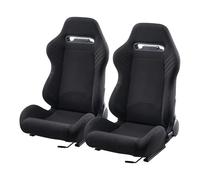 VEVOR Asiento de Carreras, Juego de 2, con Ángulo Amplio Reclinable y Espuma de Alta Resiliencia, con Tela de Poliéster y Deslizador Q235B, Apto para Autos de Carreras y Karts, 550 x 585 x 885 mm