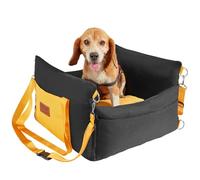 VEVOR Asiento de Coche para Perros 11 kg Asiento de Seguridad para Mascotas Asiento Elevador Impermeable con Correa de Seguridad con Clip Acolchado de Algodón PP Silla para Coche para Mascotas, Negro