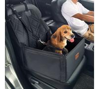 VEVOR Asiento de Coche para Perros 12 kg Asiento de seguridad para Mascotas Asiento Elevador Impermeable con Correa de Seguridad con Clip Acolchado de Algodón PP Silla para Coche para Mascotas, Negro