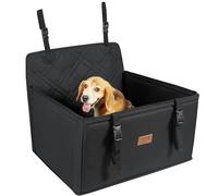 VEVOR Asiento de Coche para Perros 18 kg Asiento de Seguridad para Mascotas Asiento Elevador Impermeable con Marco de Soporte Correa de Seguridad con Clip Silla para Coche para Mascotas, Negro
