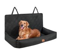 VEVOR Asiento de Coche para Perros 45 kg Asiento de Seguridad para Mascotas Asiento Elevador Impermeable con Correa de Seguridad con Clip Acolchado de Algodón PP Silla para Coche para Mascotas, Negro