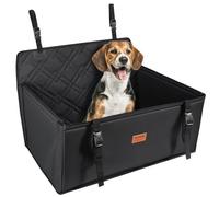 VEVOR Asiento de Coche para Perros 22 kg Asiento de Seguridad para Mascotas Asiento Elevador Impermeable con Marco de Soporte Correa de Seguridad con Clip Silla para Coche para Mascotas, Negro