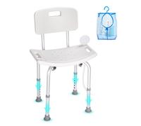 VEVOR Asiento de Ducha Silla de Baño Altura Ajustable 390-520 mm Carga 158,8 kg