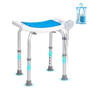 VEVOR Asiento de Ducha Taburete Ducha Altura Ajustable 360-490 mm Carga 158,8 kg