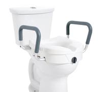 VEVOR Asiento Elevado para Inodoro, 127 mm de Altura Elevada, Capacidad de Peso de 158,7 kg, para Inodoro Redondo y Alargado, para Ancianos, Discapacitados, Pacientes, Embarazadas, 430 x 550 x 335 mm
