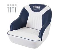 VEVOR Asiento para Barco Asiento de Capitán con Acolchado de Esponja Gruesa Asiento para Barco Impermeable Repuesto para Lancha Rápida, Crucero, Barco de Pesca, Canoa, 1 Pieza