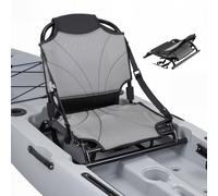 VEVOR Asiento para Kayaks Plegable 1 Pieza, Asiento de Canoa Altura Elevada de 34 mm, con Respaldo y Correas Ajustables, Estructura de Aleación de Aluminio para Bote de Pesca, Tabla de Paddle