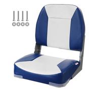 VEVOR Asiento Plegable para Barco Asiento para Barco con Respaldo Bajo Acolchado de Esponja de Alta Densidad Asiento para Barco Impermeable para Lanchas Rápidas, Barcos de Pesca, 48,5 x 41 x 48 cm