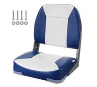 VEVOR Asiento Plegable para Barco Asiento para Barco con Respaldo Bajo Acolchado de Esponja de Alta Densidad Asiento para Barco Impermeable para Lanchas Rápidas, Barcos de Pesca, 48,5 x 41 x 48 cm
