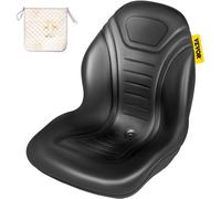 VEVOR Asiento Tractor con Respaldo Asiento Universal Tractor 478 x 587 x 523 mm Negro Asiento Silla de Tractor Impermeable con Orificio de Drenaje 4,5 kg para Topadoras Elevadores Aéreos Excavadoras