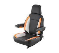 VEVOR Asiento Universal para Carretilla Elevadora 52 x 59 x 82 cm Asiento con Respaldo Ajustable, Reposabrazos, Reposacabezas y Cinturón de Seguridad, Microinterruptor, para Cortadora de Césped