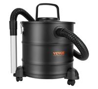 VEVOR Aspirador de Cenizas 20L Potente Aspiración 1200W Aspirador de Pellets de Cenizas con Manguera Flexible de 1,2m Ruedas para Chimeneas Estufas de Pellets Parrillas Hornos de Pizza Brasero de Leña