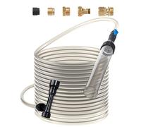 VEVOR Aspirador de Grava para Acuario, Manguera de PVC de 15640 x 220 x 58 mm, Aspirador de Grava para Pecera, Aspirador de Sifón para Pecera, 3 Tipos de Adaptadores de Latón, para Limpieza de Peceras