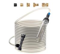 VEVOR Aspirador de Grava para Acuario, Manguera de PVC de 15640 x 220 x 58 mm, Aspirador de Grava para Pecera, Aspirador de Sifón para Pecera, 3 Tipos de Adaptadores de Latón, para Limpieza de Peceras