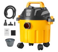 VEVOR Aspirador en Seco y Húmedo Aspiradora Portátil 10L Máximo 2,5 HP, Amarillo